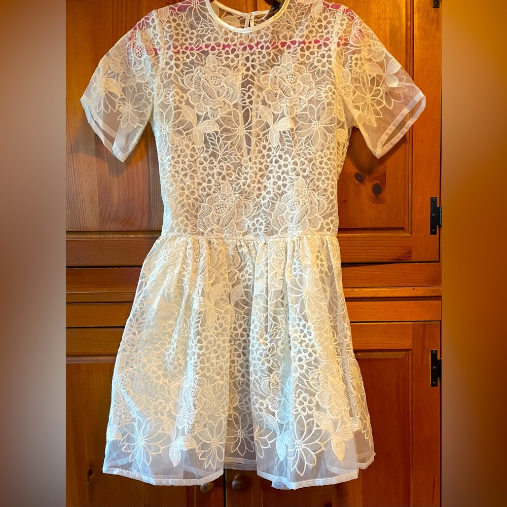 ASOS Sheer Lace Mini Dress